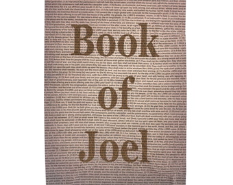 KJV Book of Joel Old Testament Blanket Christian Gift Throw Antique Look Full Book of Joel Soft Plush Luxury Word of God Blanket