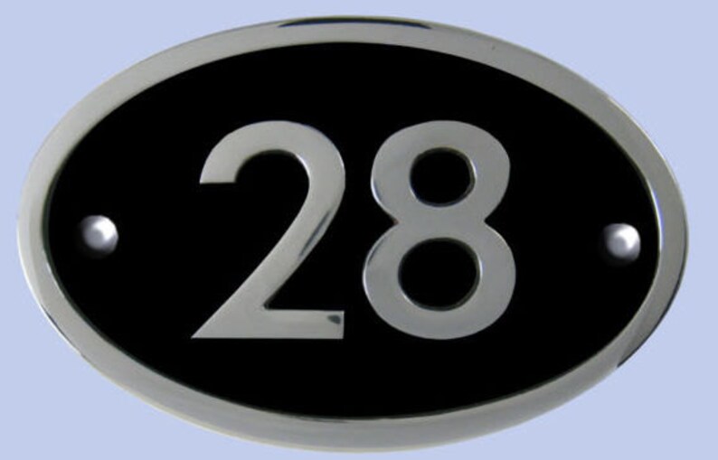 Oval Chrome House Numbers Etsy