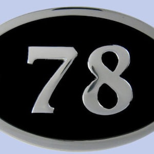 Oval Chrome House Numbers
