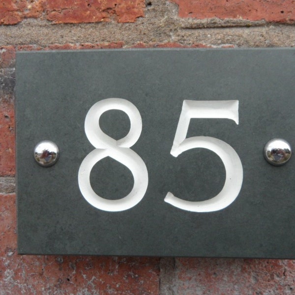 Engraved Slate House Number