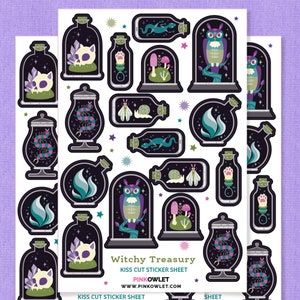 Witchy Treasury Kiss Cut Paper Sticker Sheet