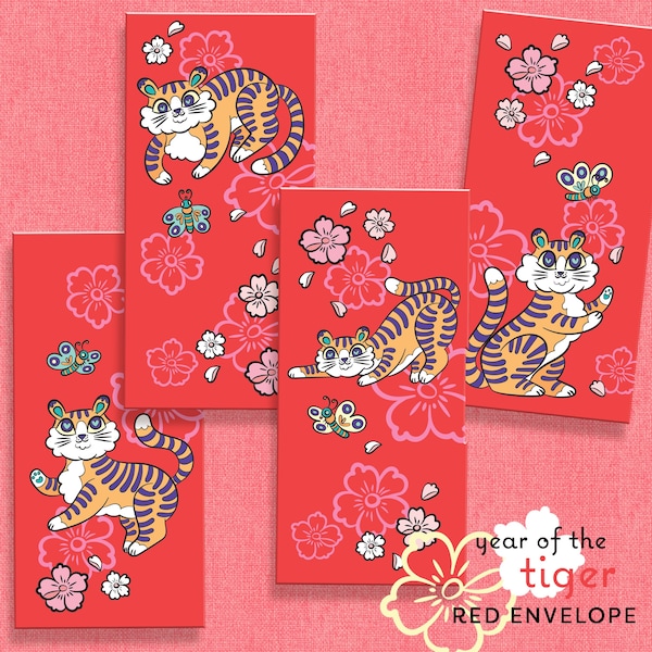 Printable Lunar New Year Tiger Red Envelope - DIY