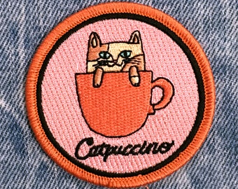 Catpuccino Iron-on Patch