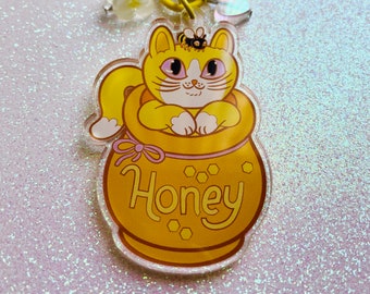 Honey Jam Cats Acrylic Charm Keychain