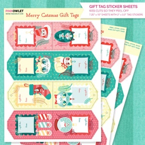 Merry Catsmas Tree Gift Tag Sticker Sheet