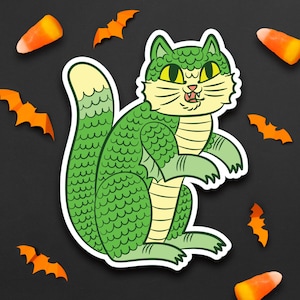Pegatina de vinilo de Creature Kitty