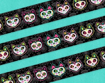 Sugar Skull Cats Washi Tape – Día de los Muertos