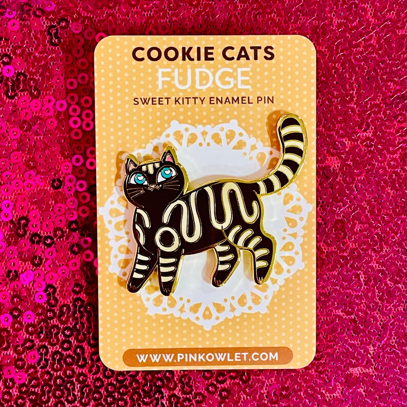Fudge Cookie Cats Enamel Pin - Etsy