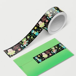 Galactic Cats Cockitails Retro Washi Tape