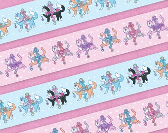 Carousel Cats Glitter Washi Tape