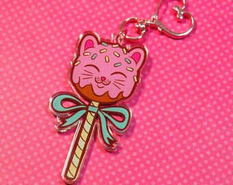 Kitty Pop Acryl Charm Schlüsselanhänger