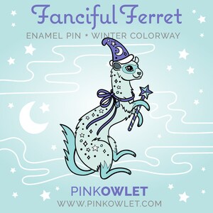 Fanciful Ferret Magical Enamel Pin image 6