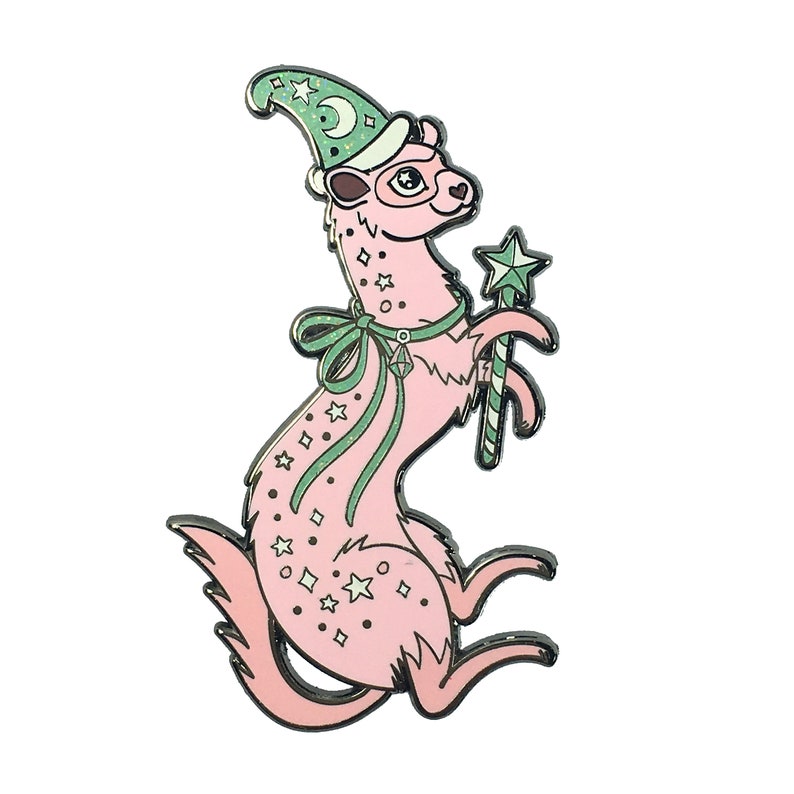 Fanciful Ferret Magical Enamel Pin image 3