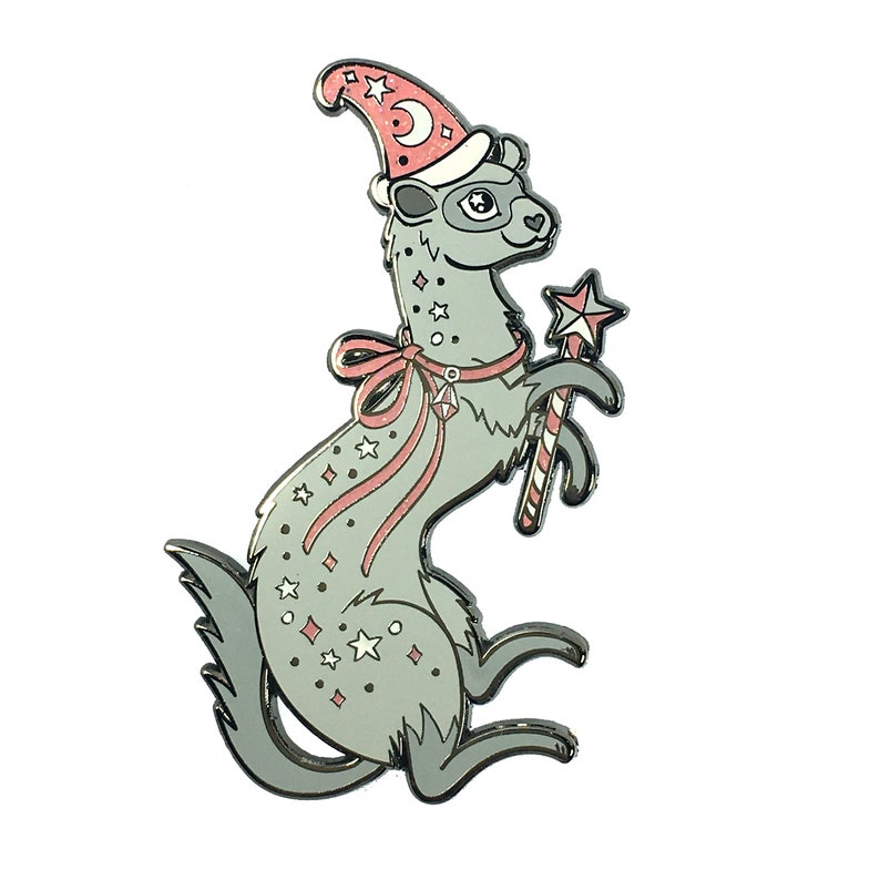 Fanciful Ferret Magical Enamel Pin image 1