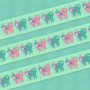 Witchy Cats Glitter Washi Tape