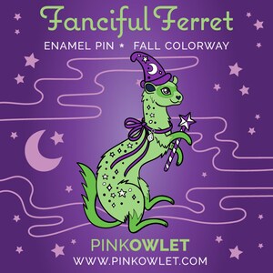 Fanciful Ferret Magical Enamel Pin image 8