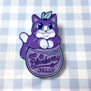 Jam Cats Blueberry Jelly Cat Enamel Pin