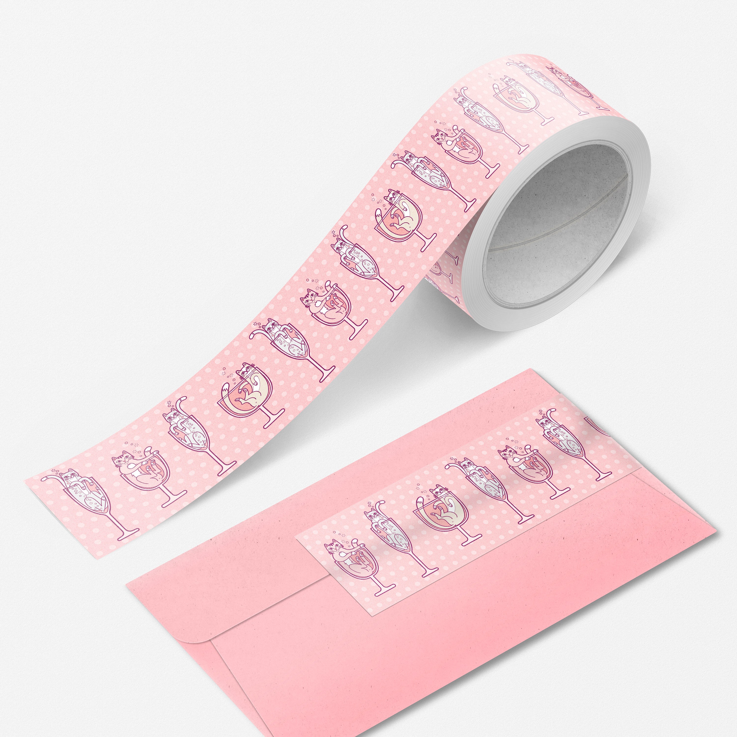Cute Cat & Hot Drinks Cozy Winter Washi tape – Sparkles in the Wild