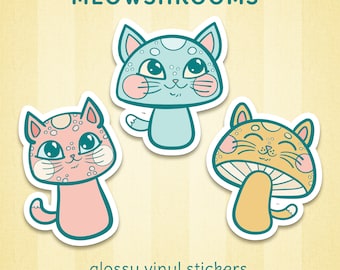 Meowshrooms Cats Stickers