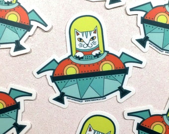 UFO Cat Vinyl Sticker