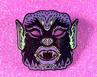 Halloween Masquerade Series 2 - Glitter Werewolf Enamel Pin