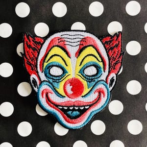 Creepy Psycho Clown Retro Halloween Masquerade Glow in the Dark Patch