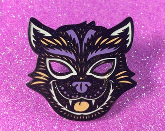 Halloween Masquerade Series 2 - Retro Cat Enamel Pin