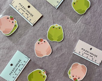 Fröschchen - handgemachte Stickerpackung