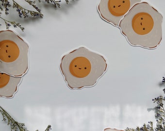 zonnig ei - handgemaakte sticker