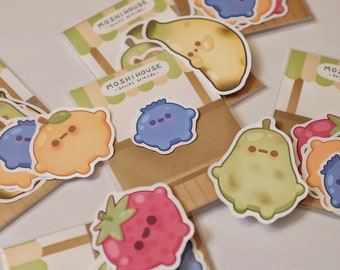 Fruity Friends - 5 stuks matte stickervlokken