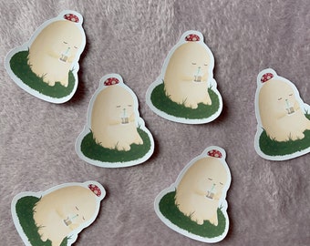 bubble tea moshi - handgemaakte sticker