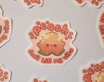 sassy peach - glänzender handgemachter Sticker