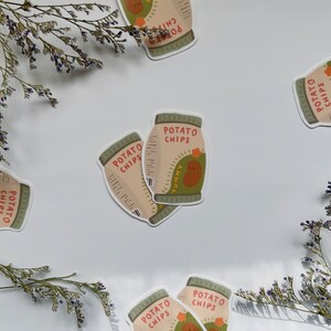 potato chips - handmade sticker