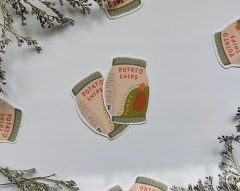 chips - handgemaakte sticker