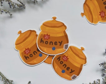 Honigglas - handgemachter Aufkleber