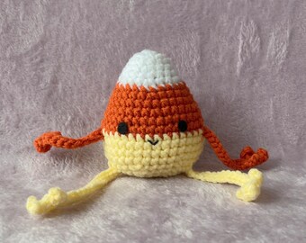 langbenige candy corn - gehaakte vriend