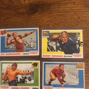1955 All American 4 Verschiedene Football Karten (Wie Abgebildet) (05782)