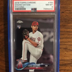 Shohei Ohtani Rookie Topps Chrome Baseball Card PSA 8 (come da foto) (edizione originale) (5456)