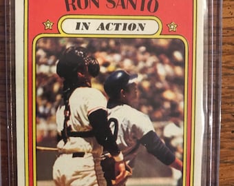 Ron Santo In Action 1972 Topps Baseball Card (Original Issue)  (0299)