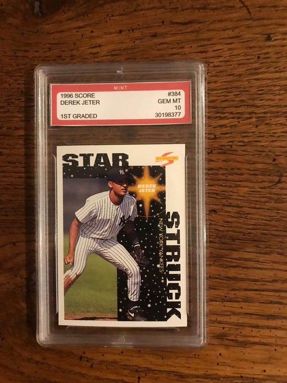 Derek Jeter 1996 Score Baseball Card Graded 10 (As Pictured) (Original  Issue) (5420)