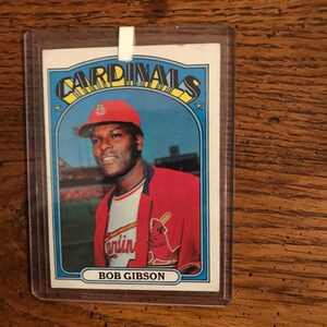 ボブ・ギブソン 1972 Topps ベースボールカード (オリジナル版) (写真 