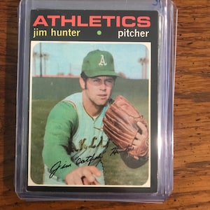 Carte de baseball Jim Hunter 1971 Topps (comme sur la photo) (numéro original) (1727)