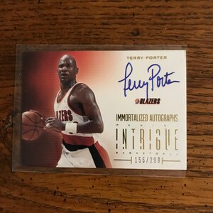 Terry Porter Autograph Panini Basketball Card 155/299 (Original Heft) (Wie abgebildet) (4881)