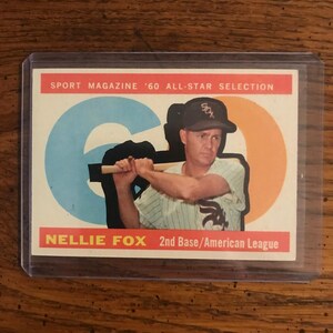Tarjeta de béisbol Topps de Nellie Fox All Star de 1959 (edición original) (como se muestra) (5923)