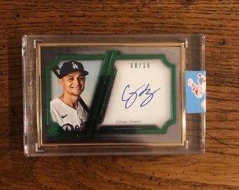 Corey Seager Autograph 8/21 2021 Topps Baseball Card (as Pictured