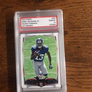 Odell Beckham Jr. Topps 1st Graded Football Card Graded 10 (Wie abgebildet) (Originalausgabe) (5645)