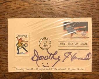 Dorothy Hamill Autograph Postal First Day Of Issue Cover