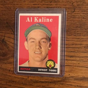 Tarjeta de béisbol Topps de Al Kaline de 1958 (edición original) (como se muestra) (5931)