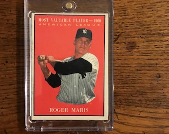 Roger Maris 1961 Topps MVP (originele uitgave) (zoals afgebeeld) (6633)