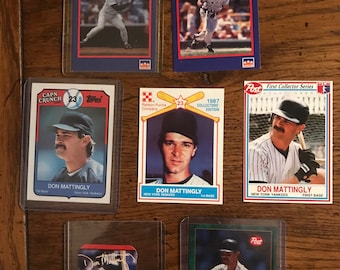 Don Mattingley 7 Different Baseball Cards (Original Issue) (As Pictured) (3435)